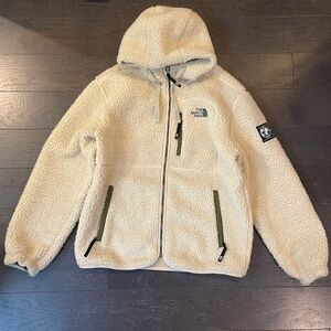 The North Face Korea limited edition beige fleece zip up hoodie in Large woman